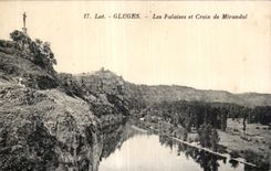 CPA Lot Gluges Les Falaises et Croix de Mirandol