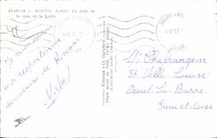 CPA Roanne (the Loire) the bridge and the quay of the Loire