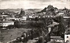 CPA Le Puy Vue generale prise du Rochers d Espaly