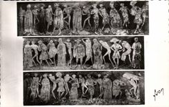 CPA the Chair God the High Loire Church Mural of XVe macabre dance aristocracy middle-class craftsmen and death