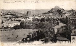 CPA Le Puy Vue generale prise du Rocher d Espaly