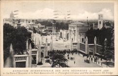 CPA Exposition Internationale des arts decoratifs Paris 1925 La Porte d Honneur et le Pont Alexandre III Prinicipal entr