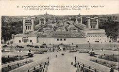 CPA Exposition internationale des arts decoratifs Paris 1925 Vue d Ensemble de l Esplanade prise de l Hotel des Invalide