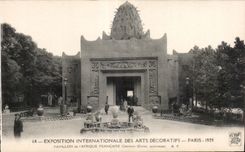 CPA Exposition Internationale des arts decoratifs Paris 1925 Pavillon de l Afrique Francaise
