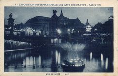 CPA Exposition Internationale des arts decoratifs Paris 1925 Vue de NUIT
