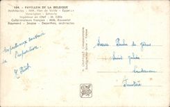 CPA Pavillon de la beligique