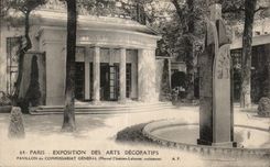 CPA Paris - Exposition des arts decoratifs Pavillon de Commissariat General