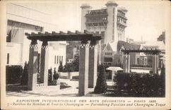 CPA Exposition Internationale des arts decoratifs - Paris 1925 Pavillon du Mobilier el Tour de Champagne - Furnishing Pa