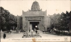 CPA Exposition Internationale des arts decoratifs - Paris 1925 pavillon de Afrique Francaise
