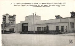 CPA Paris Exposition internationale des Arts Decoratifs Pavillon de Nancy et de la region Est de France 