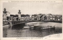 CPA Paris Exposition internationale des Arts Decoratifs 1925 Vue panoramique du Pont Alexandre III
