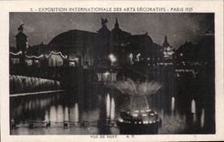 CPA Paris Exposition des Arts decoratifs Paris 1925 Vue de nuit