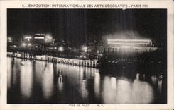 CPA Paris Exposition des Arts decoratifs Paris 1925 Vue de nuit
