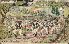 CPA Militaria Au service en campagne En eclaireurs