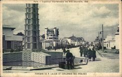 CPA Exposition internationale des Arts decoratifs Paris 1925 Fontaine de Lalique et Esplanade des Invalides