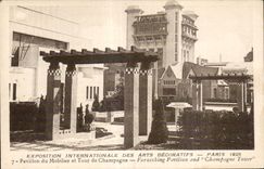 CPA Exposition internationale des Arts decoratifs Paris 1925 Pavillon du mobilier et Tour de Champagne 