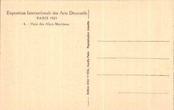 CPA Exposition internationale des Arts decoratifs Paris 1925 Patio des Alpes Maritimes