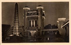 CPA Exposition internationale des Arts decoratifs Paris 1925 Fontaine de Lalique et restaurant de Paris 