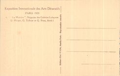 CPA Exposition internationale des Arts decoratifs Paris 1925 La maitrise Magasins des Galeries Lafayette
