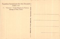 CPA Exposition internationale des Arts decoratifs Paris 1925 Primavera Grands magasins du Printemps