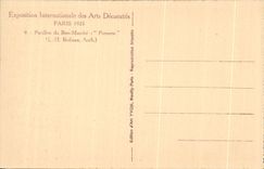 CPA Exposition internationale des Arts decoratifs Paris 1925 Pavillon du Bon marche Pornone