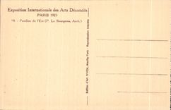 CPA Exposition internationale des Arts decoratifs Paris 1925 Pavillon de l Est