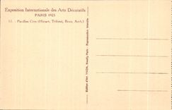 CPA Exposition internationale des Arts decoratifs Paris 1925 Pavillon Cres