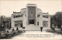 CPA Exposition des Arts Decoratifs Paris 1925 Pavillon de la maitrise Atelier des Arts appliques des Galeries lafayette 