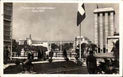 CPA Exposition internationale Paris 1937 Vue generale du pavillon de la Suisse