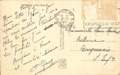 CPA Exposition Internationale Paris 1937 Architecte Paul Bigot Coq Tour Eiffel