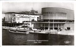 CPA Exposition Internationale Paris 1937 pavillons de belgique et de suisse
