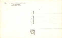 CPA Exposition Internationale Paris 1937 pavillons de belgique et de suisse
