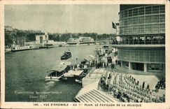 CPA Exposition Internationale Paris 1937 vue d ensemble - au 1st plan le pavillon de la belgique