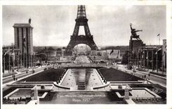 CPA Exposition Internationale Paris 1937 vue d ensemble prise du trocadero Tour Eiffel