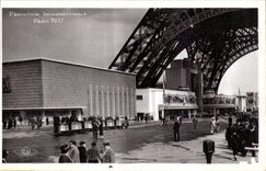 CPA Exposition Internationale Paris 1937 vue d ensemble cote champ-de-mars Tour Eiffel