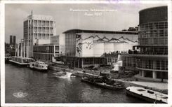 CPA Exposition Internationale Paris 1937 les pavillons de beligique suisse et italie