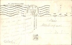 CPA Exposition Internationale Paris 1937 les pavillons de beligique suisse et italie