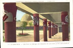 CPA Exposttion coloninale internationale paris le congo belge vue prise du portique des industries de luxe vens pavillon