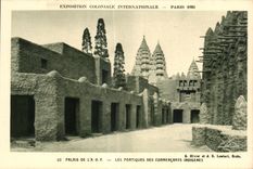 CPA Exposition Coloniale Internationale Paris 1931 Palais de l A O F Les Portiques des Commercants Indigenes