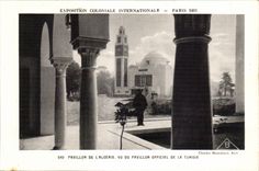 CPA Exposition Coloniale Internationale Paris 1931 Pavillon de l Algerie vu du pavillon officiel de la Tunisie