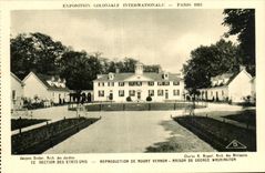 CPA Exposition Coloniale Internationale Paris 1931 Sectoin Des Etats Unis Reproduction De Mount Vernon Maison De George Washington