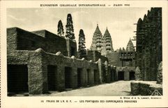 CPA Exposition Coloniale Internationale Paris 1931 Palais De L A O F Les Portiques Des Commercants Indigenes