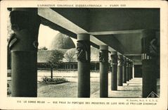CPA Exposition coloniale Internationale Paris 1931 Le Congo Belge Vue Prise Du Portique Des Industries De Luxe Vers Le Pavillon D Honneur