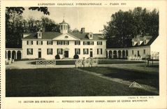 CPA Exposition coloniale Internationale Paris 1931 Section Des Etats Unis Reproduction de Mount Vernon De George Washington