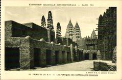 CPA Exposition Coloniale Internationale Paris 1931 Palais De L AOF Les Portiques Des Connercants Indigenes 
