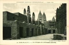 CPA Exposition Coloniale Internationale Paris 1931 Palais De L AOF Les Portiques Des Commercants Indigenes