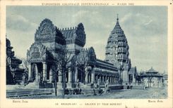 CPA Exposition Coloniale Internationale Paris 1931 Angkor Vat Galerie Et Tour Nord Est