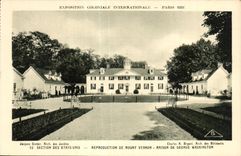 CPA Exposition Coloniale Internationale Paris 1931 Section Des Etats Unis Reproduction De Mount Vernon Maison George Washington
