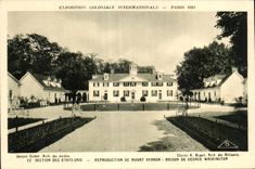 CPA Exposition Coloniale Internationale Paris 1931 Section Des Etats Unis Reproduction De Mount Vernon Maison De George Washington