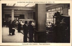 CPA Exposition Coloniale Internationale de paris pavillon des tabacs vue interieure